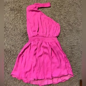 Vibrant Pink One-Shoulder Dress